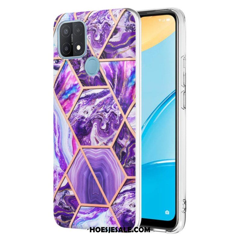 Hoesje voor Oppo A15 Flitsend Geometrisch Marmer