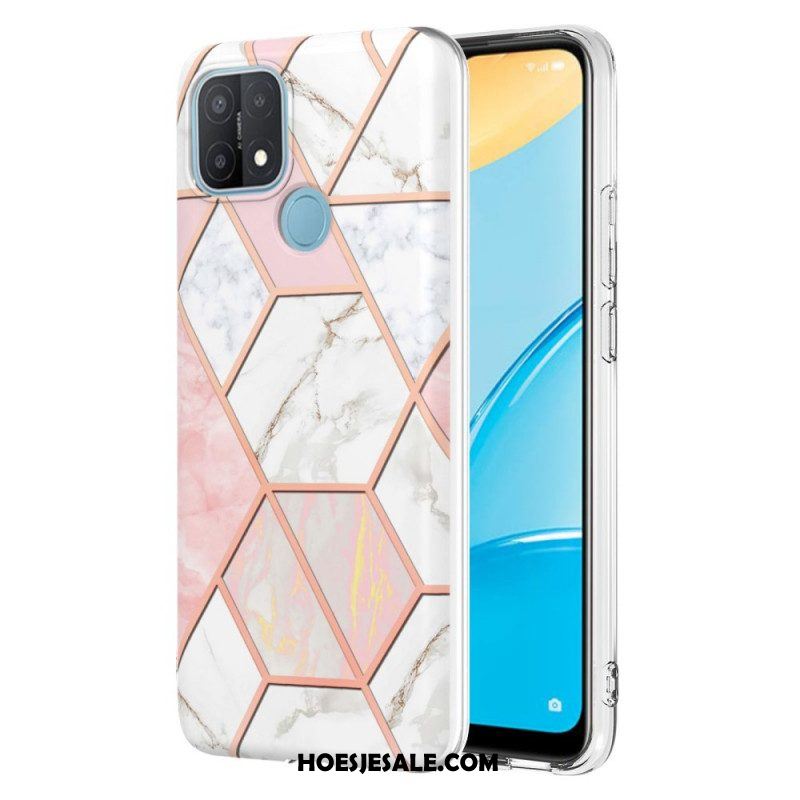 Hoesje voor Oppo A15 Flitsend Geometrisch Marmer