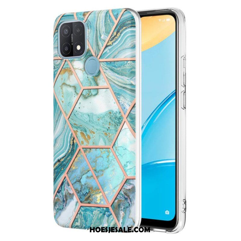 Hoesje voor Oppo A15 Flitsend Geometrisch Marmer