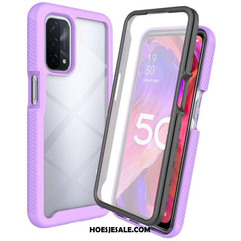 Hoesje voor Oppo A54 5G / A74 5G Bescherming Hoesje En Screenprotector