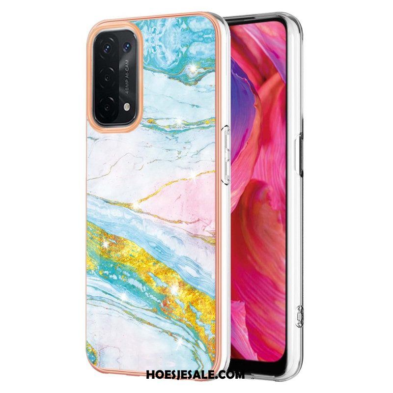 Hoesje voor Oppo A54 5G / A74 5G Marmeren Ontwerp