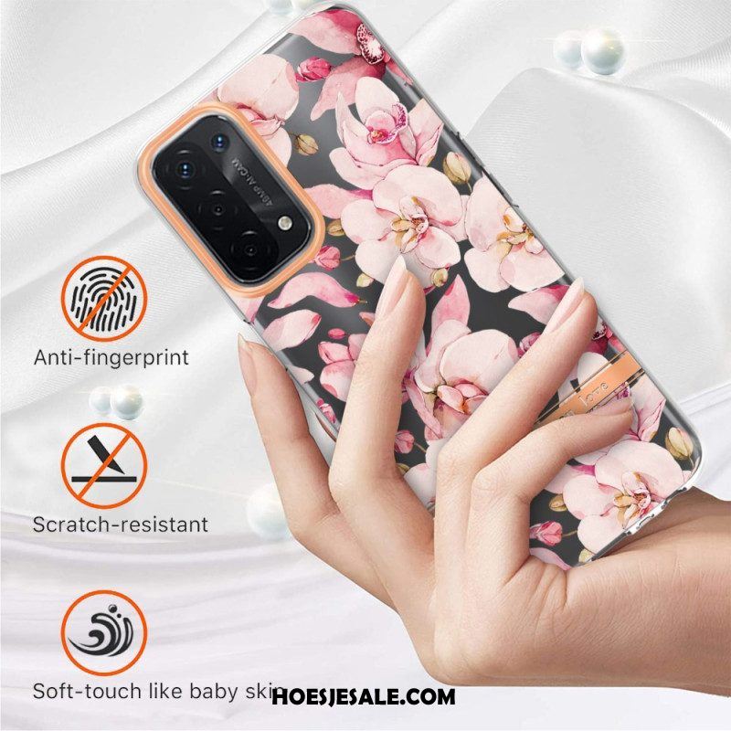 Hoesje voor Oppo A54 5G / A74 5G Naadloze Bloemen