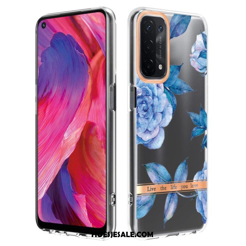 Hoesje voor Oppo A54 5G / A74 5G Naadloze Bloemen