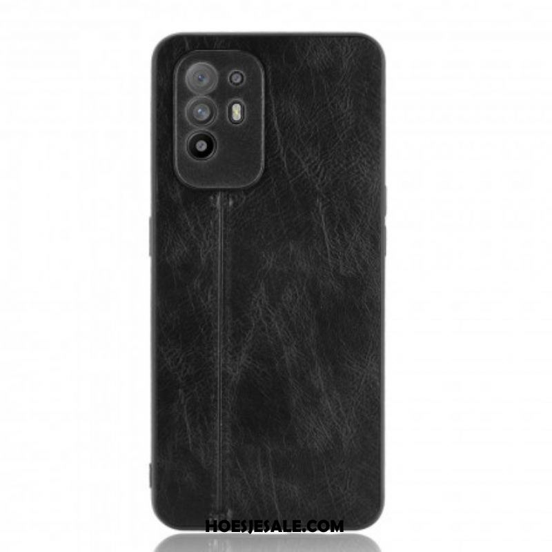 Hoesje voor Oppo A94 5G Couture-leereffect