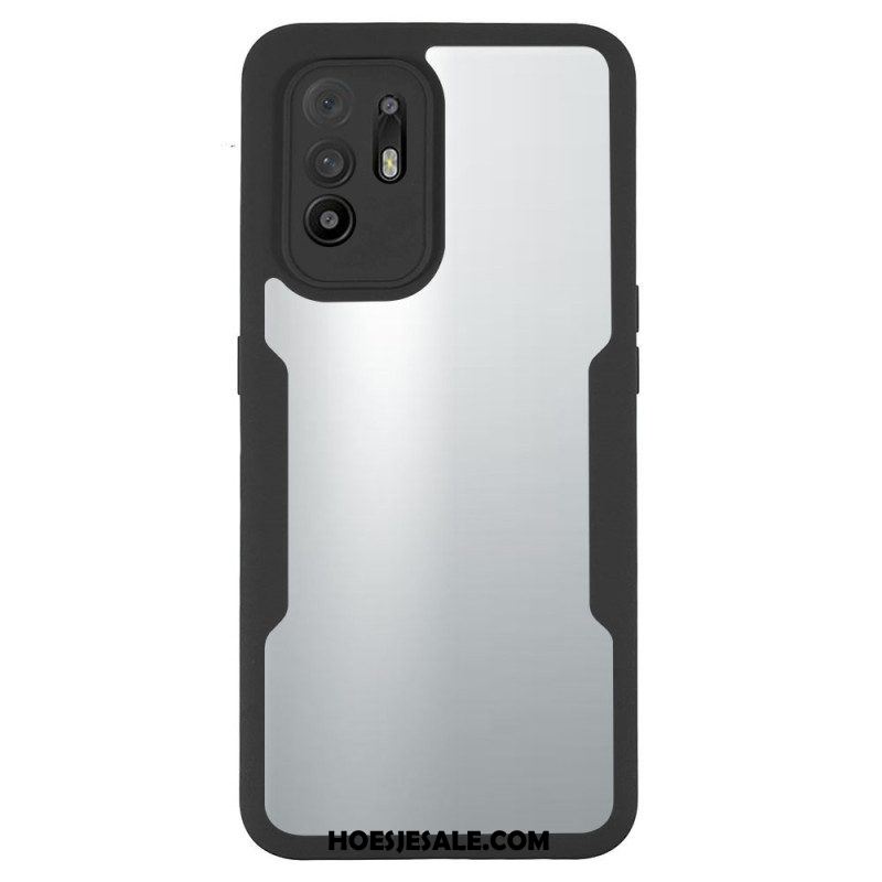 Hoesje voor Oppo A94 5G Hybride Transparant Gekleurde Randen