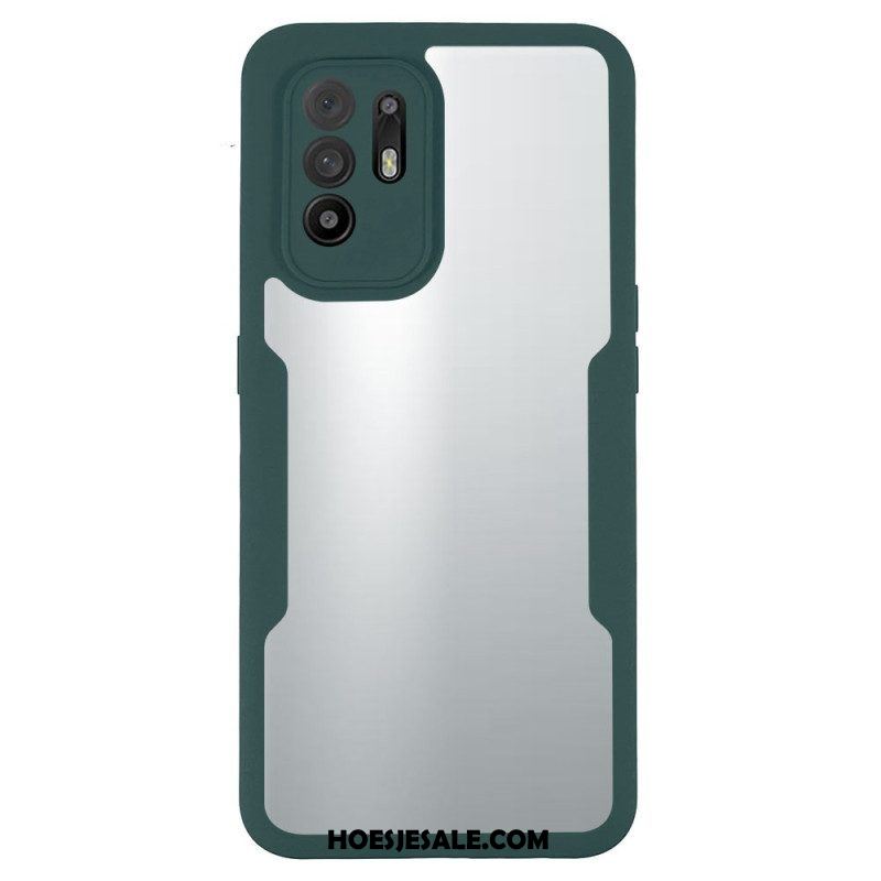 Hoesje voor Oppo A94 5G Hybride Transparant Gekleurde Randen