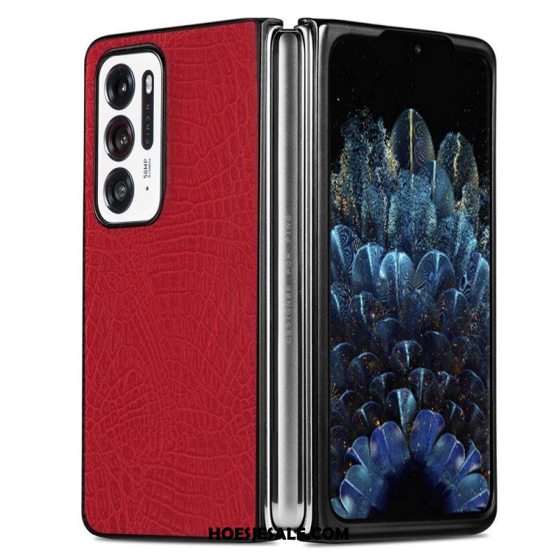 Hoesje voor Oppo Find N Krokodillenhuidstijl