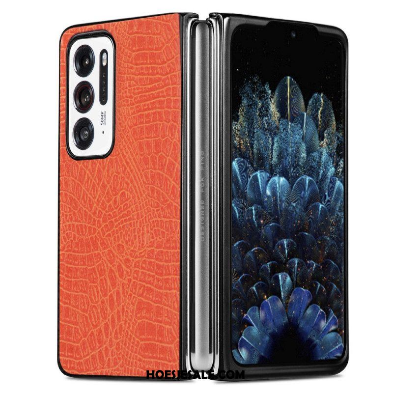 Hoesje voor Oppo Find N Krokodillenhuidstijl