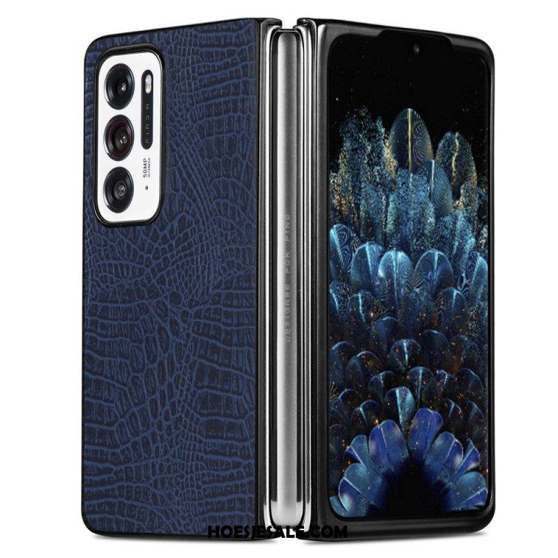 Hoesje voor Oppo Find N Krokodillenhuidstijl