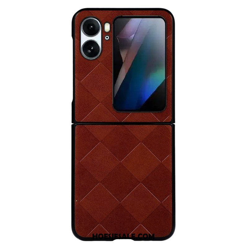 Hoesje voor Oppo Find N2 Flip Folio-hoesje Geweven Stijl