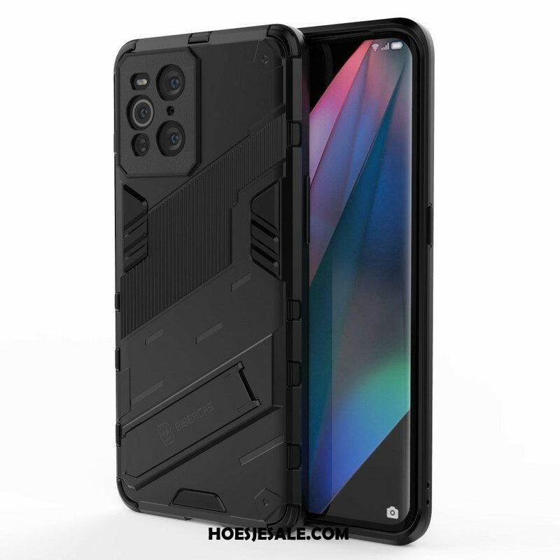 Hoesje voor Oppo Find X3 Pro Handsfree Afneembare Standaard Met Twee Standen