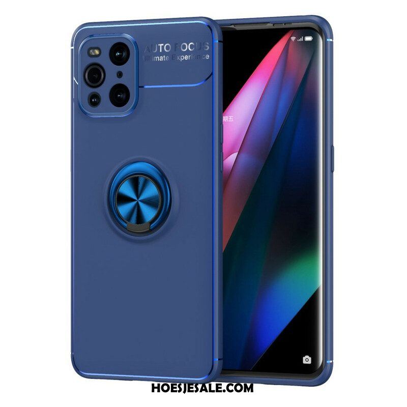 Hoesje voor Oppo Find X3 Pro Roterende Ring