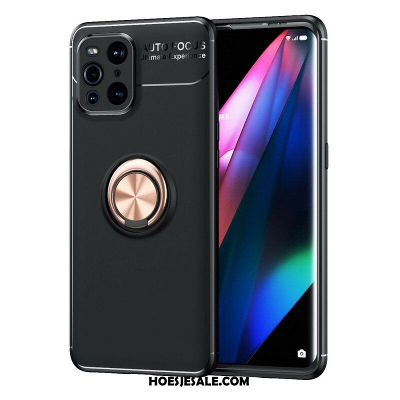 Hoesje voor Oppo Find X3 Pro Roterende Ring