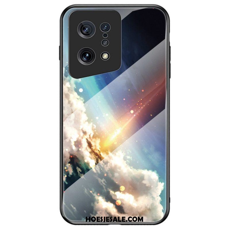 Hoesje voor Oppo Find X5 Marmer Gehard Glas