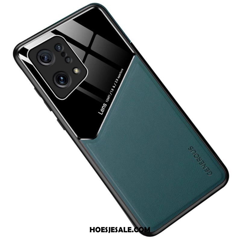 Hoesje voor Oppo Find X5 Premium Kunstleer