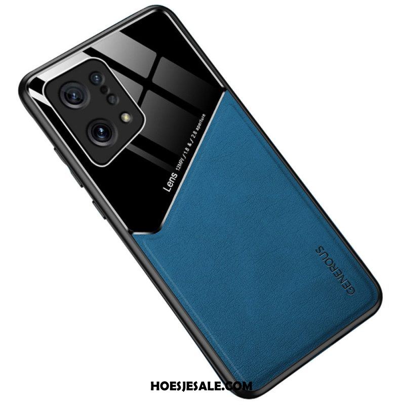 Hoesje voor Oppo Find X5 Premium Kunstleer