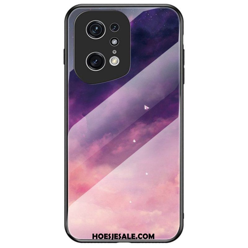 Hoesje voor Oppo Find X5 Pro Marmer Gehard Glas