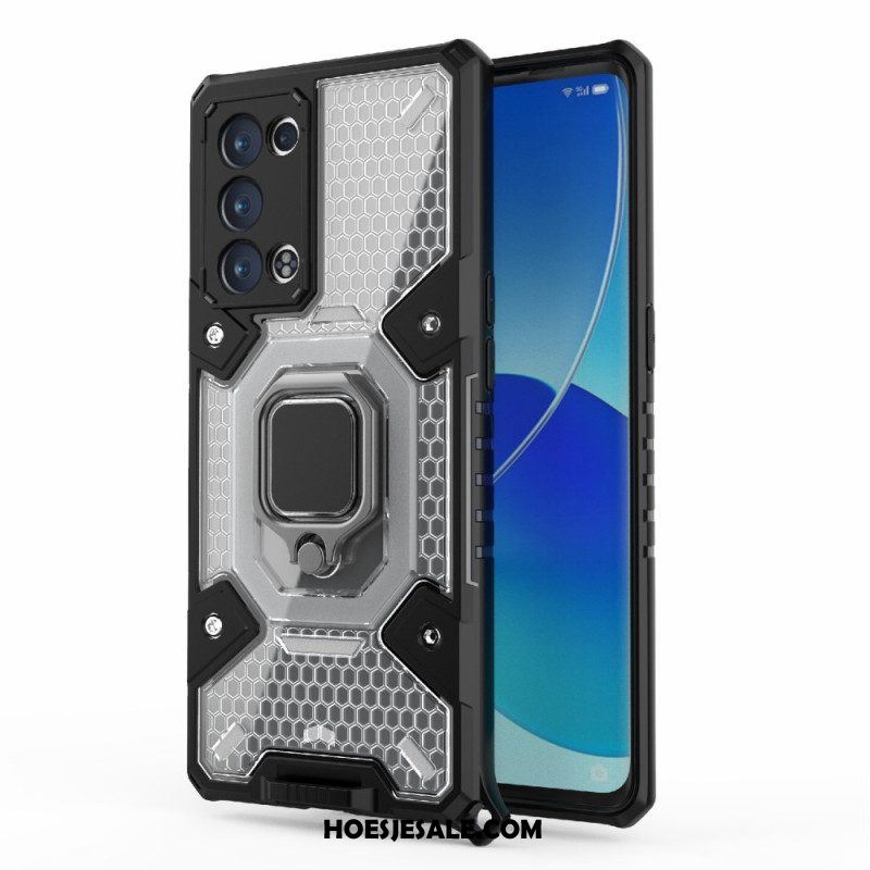 Hoesje voor Oppo Reno 6 Pro 5G Flexibel Met Ring