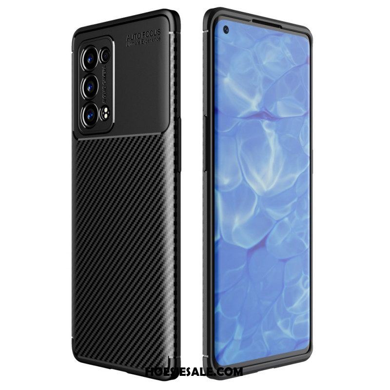 Hoesje voor Oppo Reno 6 Pro 5G Slang Van Koolstofvezel