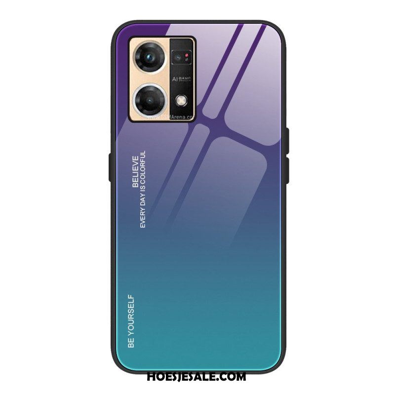 Hoesje voor Oppo Reno 7 Gehard Glas Wees Jezelf