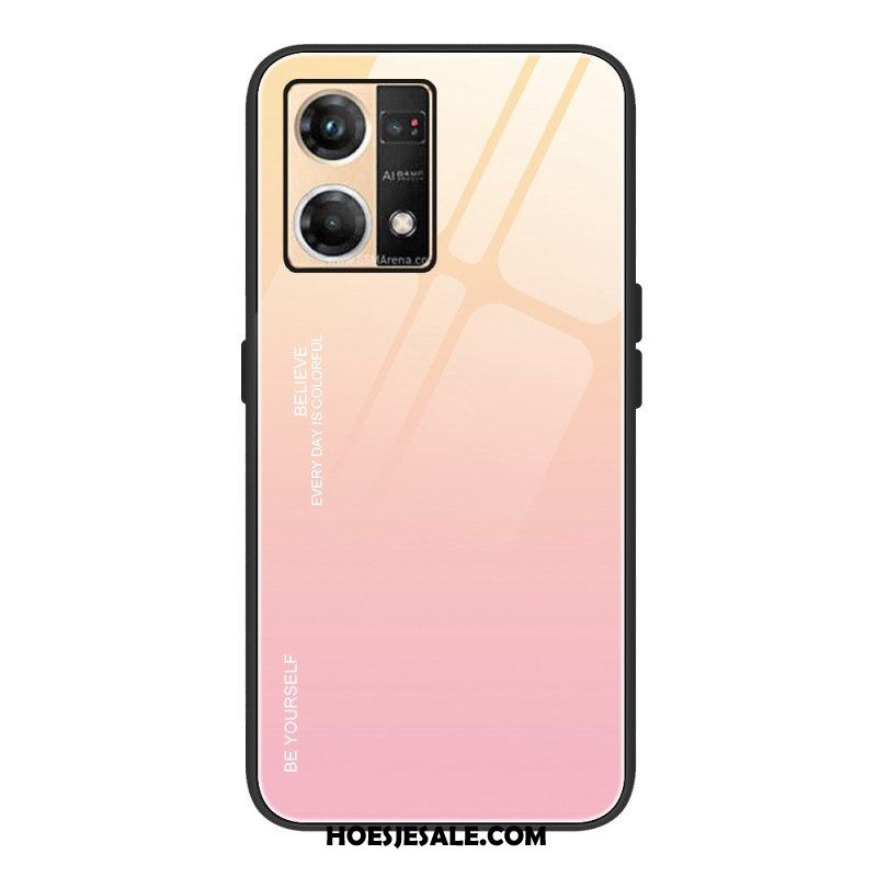 Hoesje voor Oppo Reno 7 Gehard Glas Wees Jezelf