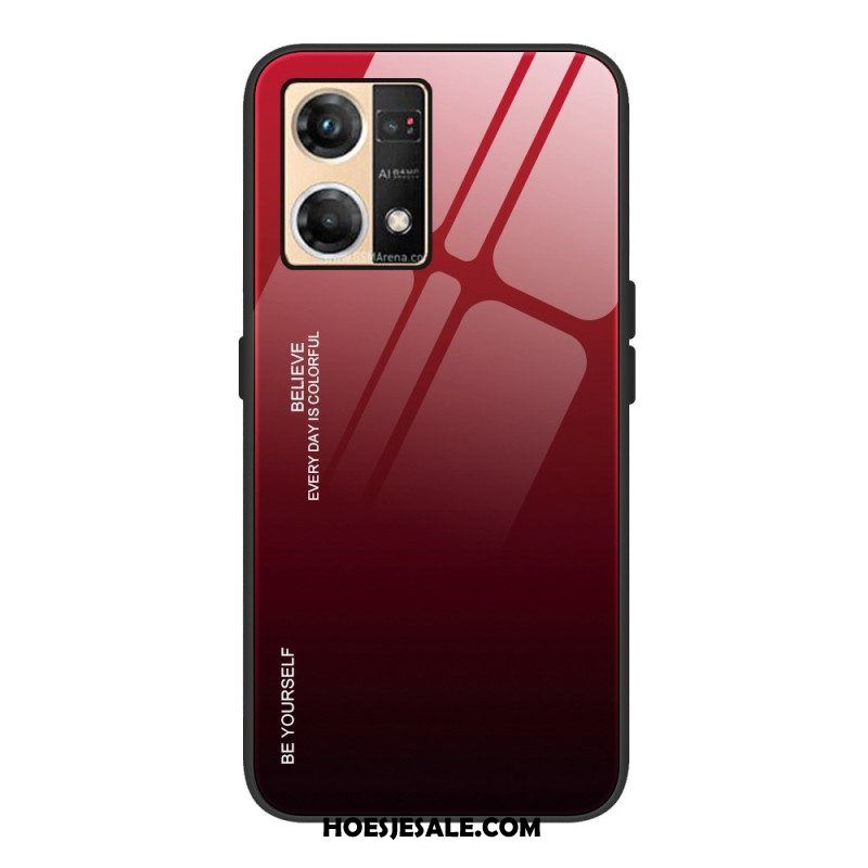 Hoesje voor Oppo Reno 7 Gehard Glas Wees Jezelf