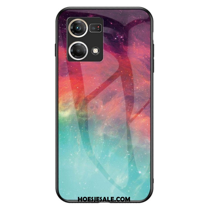 Hoesje voor Oppo Reno 7 Patroon Van Gehard Glas