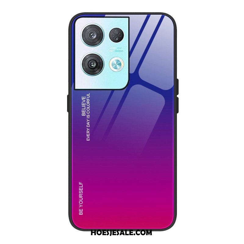 Hoesje voor Oppo Reno 8 Gehard Glas Wees Jezelf