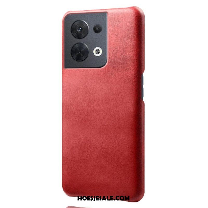 Hoesje voor Oppo Reno 8 Leer-effect