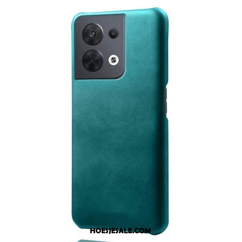 Hoesje voor Oppo Reno 8 Leer-effect