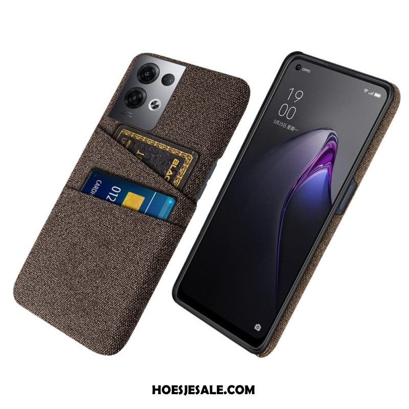 Hoesje voor Oppo Reno 8 Pro Doek Voor Kaarthouders