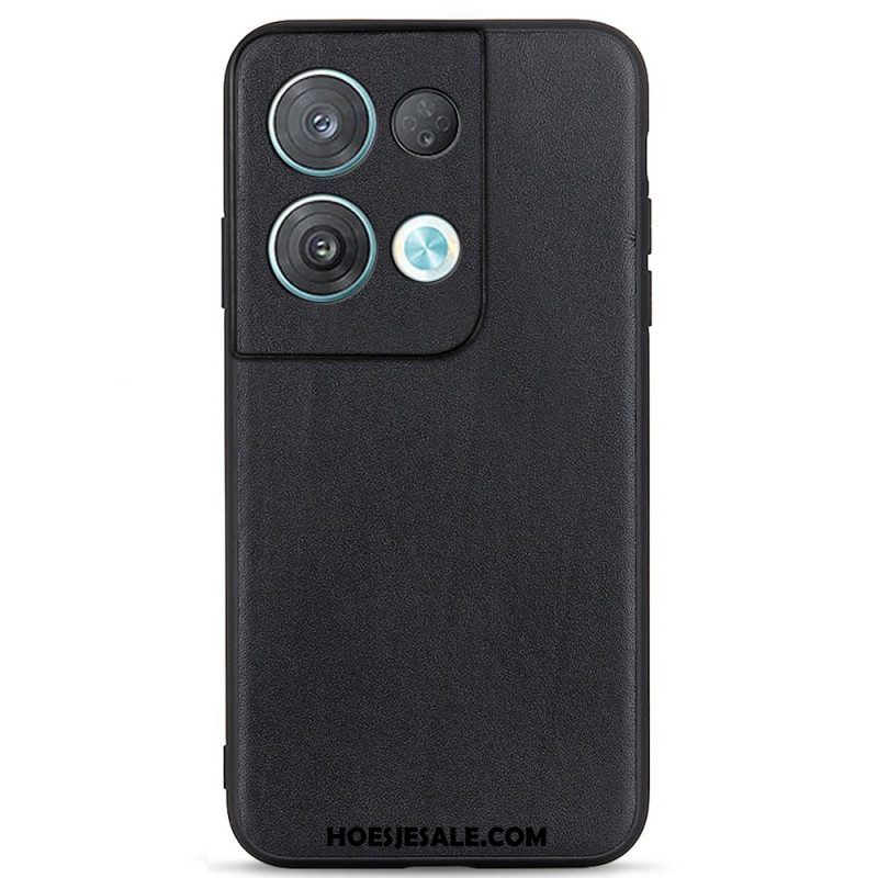Hoesje voor Oppo Reno 8 Pro Echt Leer