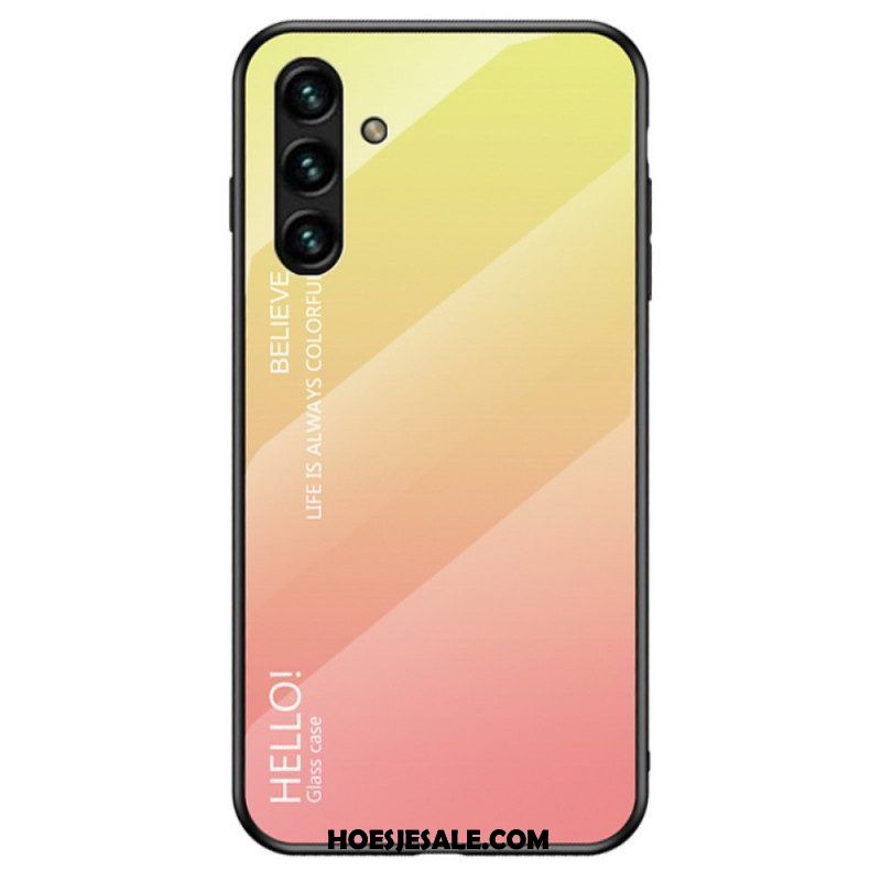 Hoesje voor Samsung Galaxy A13 5G / A04s Siliconen Gouden Randen