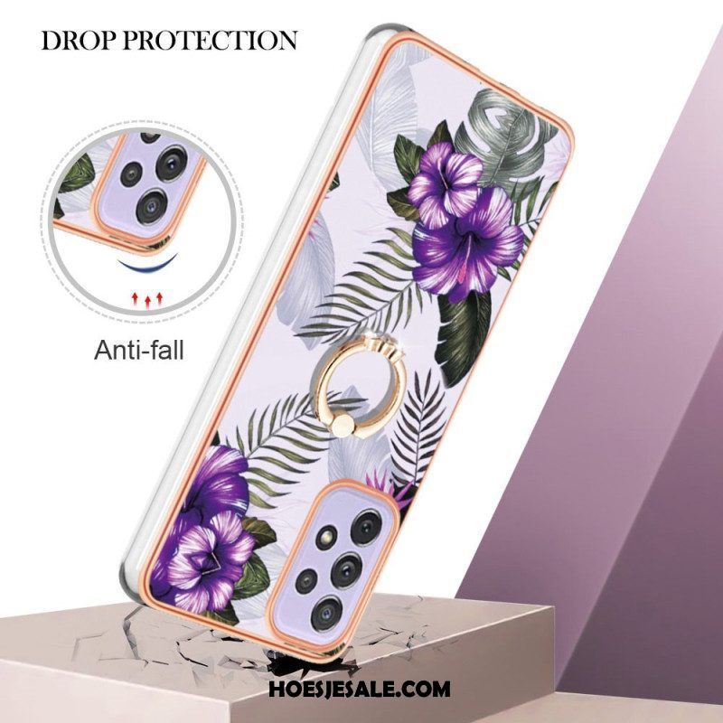 Hoesje voor Samsung Galaxy A13 Bloemen String Kat