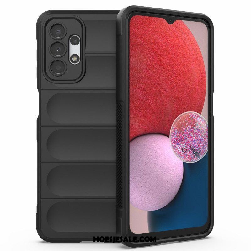 Hoesje voor Samsung Galaxy A13 Imitatielakleer Met Knoop