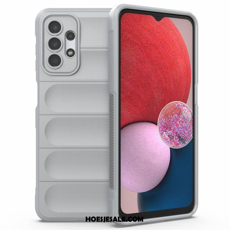 Hoesje voor Samsung Galaxy A13 Imitatielakleer Met Knoop