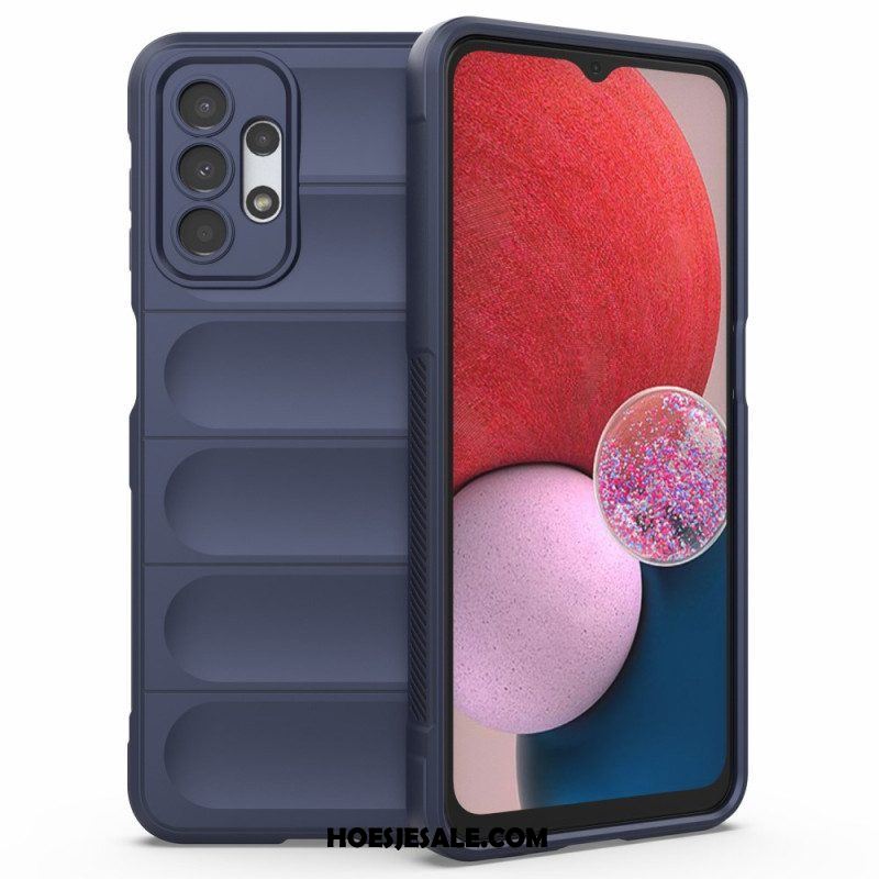 Hoesje voor Samsung Galaxy A13 Imitatielakleer Met Knoop