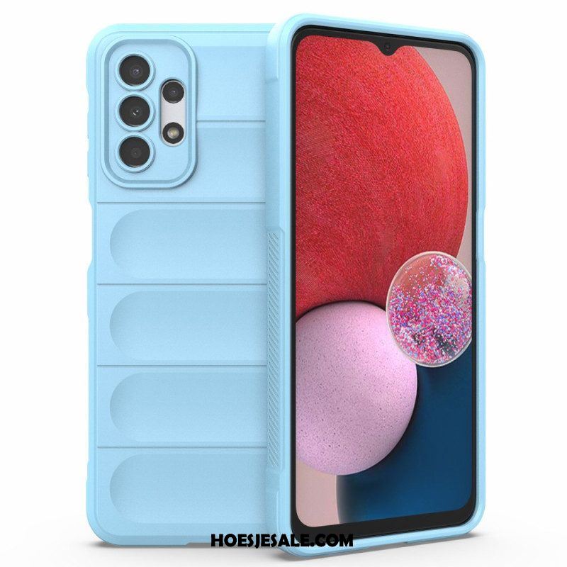 Hoesje voor Samsung Galaxy A13 Imitatielakleer Met Knoop