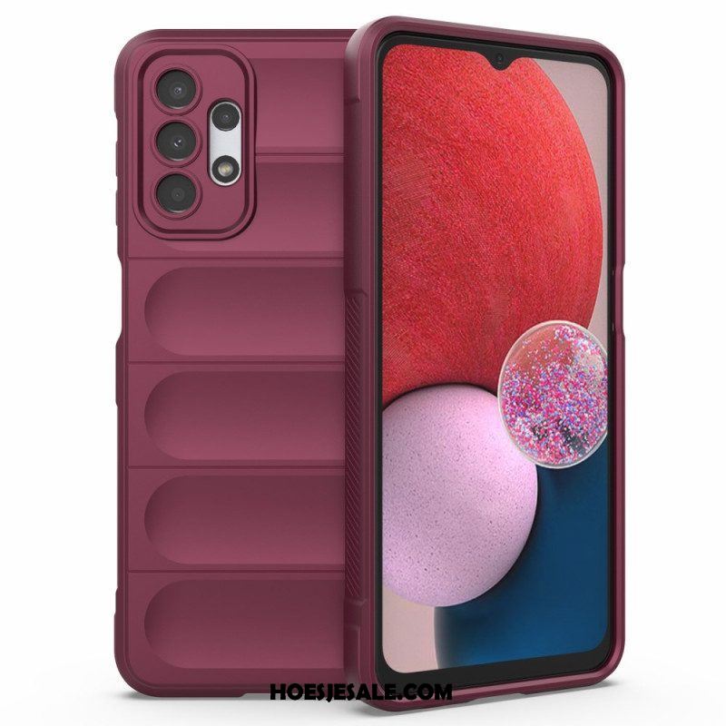 Hoesje voor Samsung Galaxy A13 Imitatielakleer Met Knoop