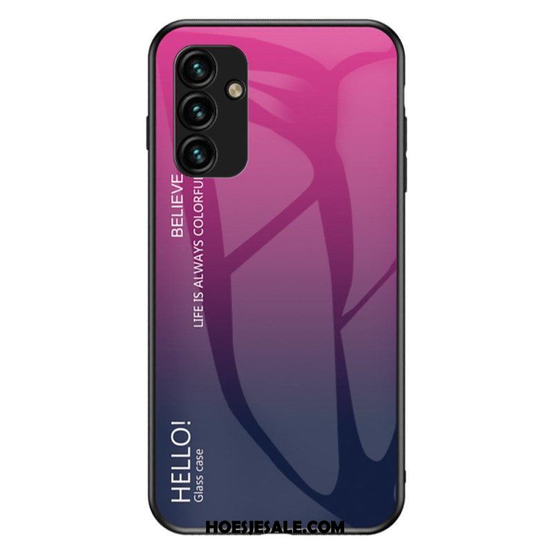 Hoesje voor Samsung Galaxy A14 / A14 5G Gehard Glas Hallo