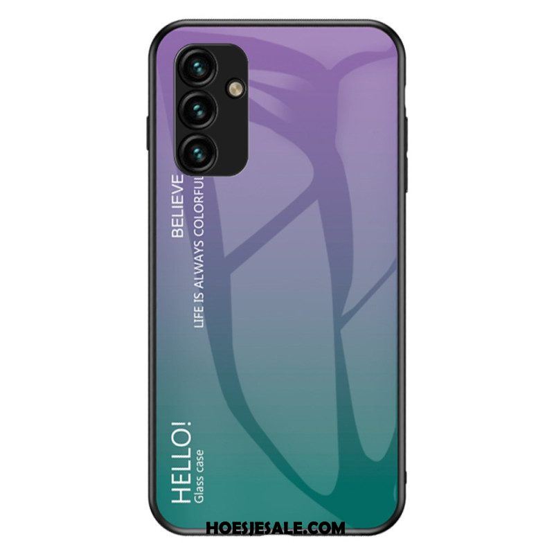 Hoesje voor Samsung Galaxy A14 / A14 5G Gehard Glas Hallo