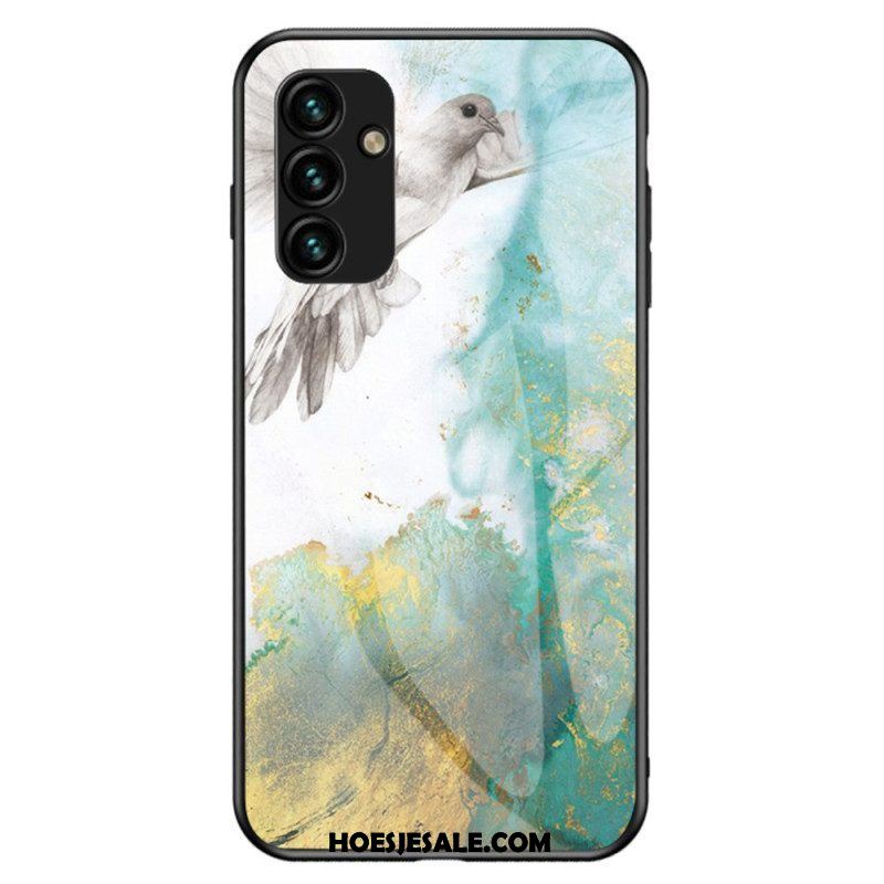 Hoesje voor Samsung Galaxy A14 / A14 5G Marmer Gehard Glas