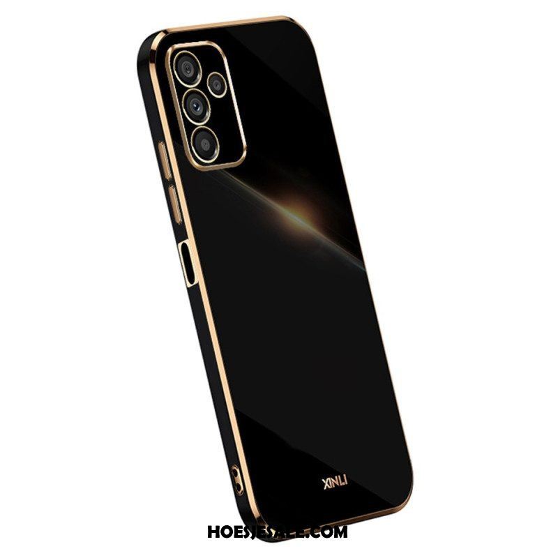 Hoesje voor Samsung Galaxy A14 / A14 5G Siliconen Gouden Randen