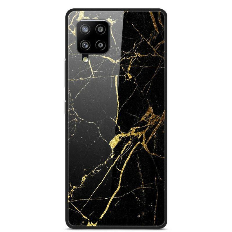 Hoesje voor Samsung Galaxy A42 5G Supreme Marmer Gehard Glas