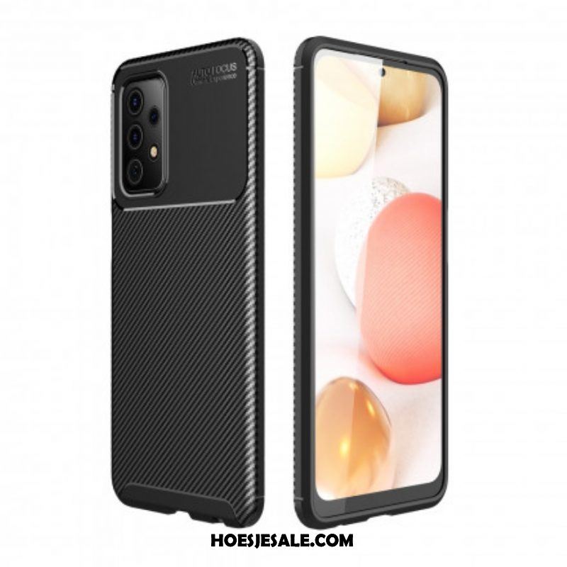 Hoesje voor Samsung Galaxy A52 4G / A52 5G / A52s 5G Flexibele Koolstofvezeltextuur