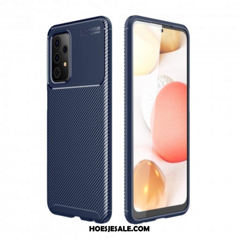 Hoesje voor Samsung Galaxy A52 4G / A52 5G / A52s 5G Flexibele Koolstofvezeltextuur