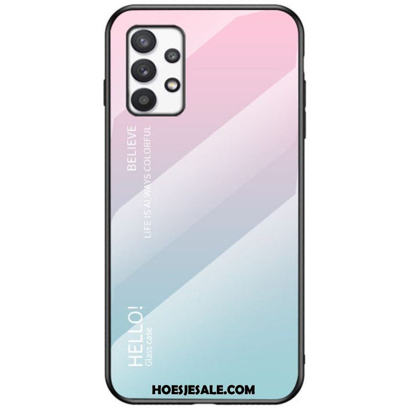 Hoesje voor Samsung Galaxy A53 5G Gehard Glas Hallo