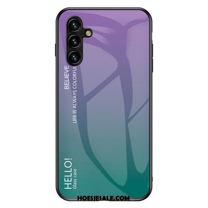 Hoesje voor Samsung Galaxy A54 5G Gehard Glas Hallo