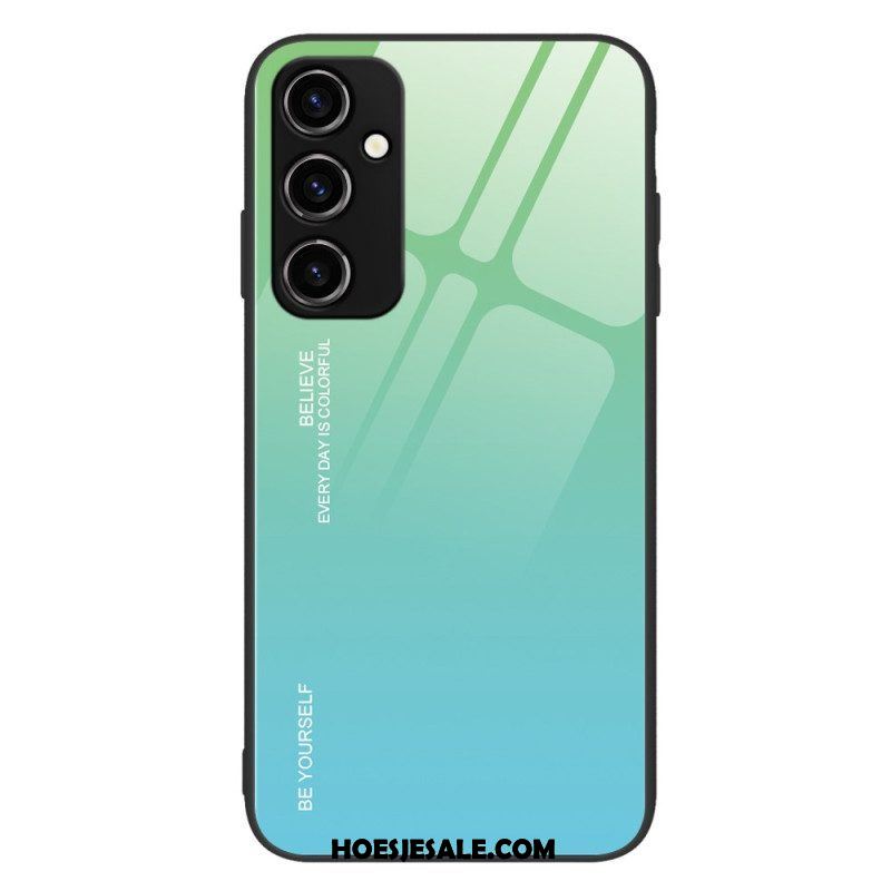 Hoesje voor Samsung Galaxy A54 5G Gehard Glas Wees Jezelf