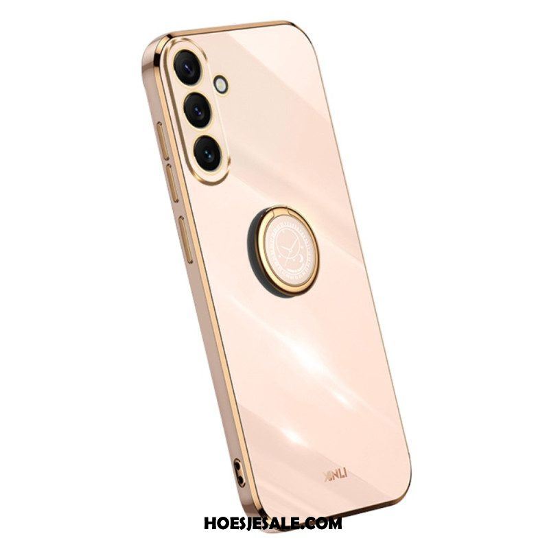 Hoesje voor Samsung Galaxy A54 5G Gouden Randen Met Ringondersteuning